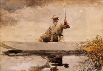 Winslow Homer : Fishing in the Adirondacks